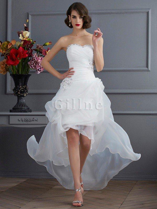 Appliques Organza Lace up Sweetheart Natural Waist Wedding Dress