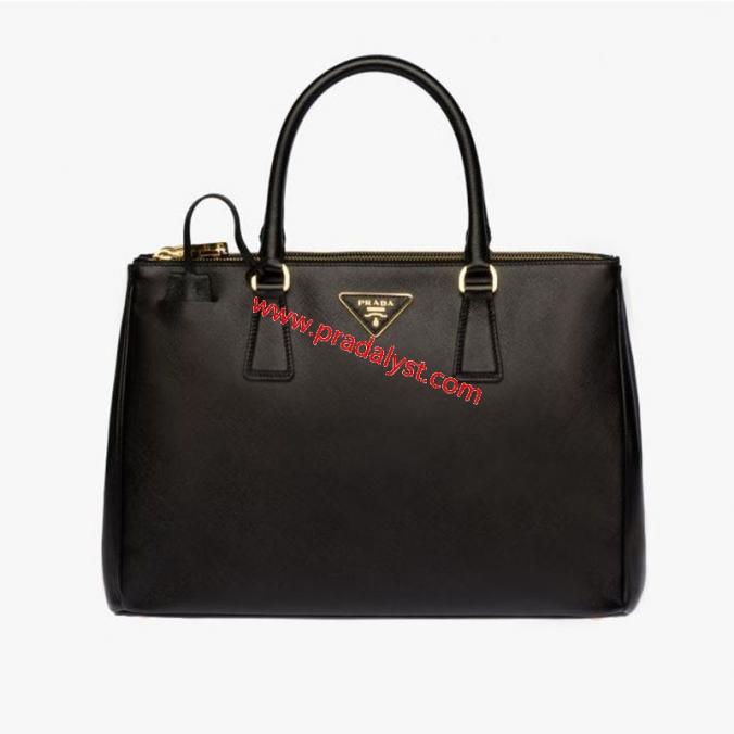 Prada 1BA274 Saffiano Leather Galleria Bag In Black