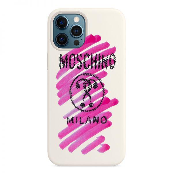 Moschino Brushstroke Question iPhone Case White
