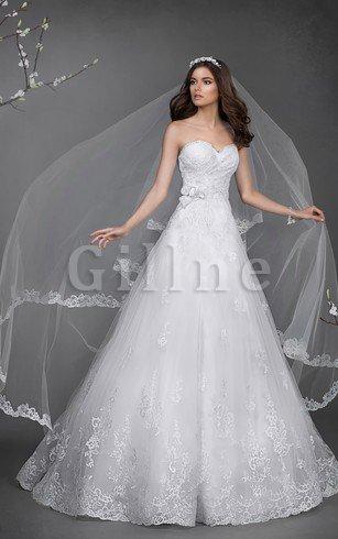 Abito da Sposa Coda A Strascico Corto Senza Maniche con Criss cross con Fiore Cuore