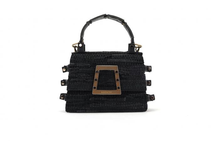 Leather Shoulder Bag - Ersilia Black
