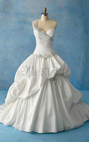Halle Duchesse Linie Bodenlanges Elegantes Brautkleid mit Einem Schulter