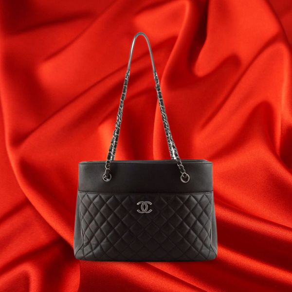 Chanel urban companion shopping tote quilted caviar