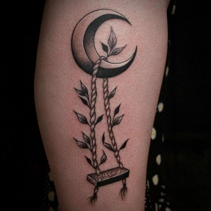 Magical Crascent Moon Tattoo