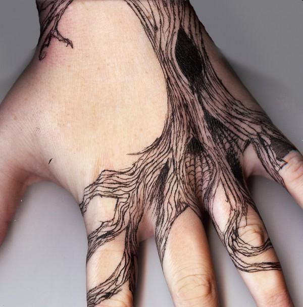  Tree hand tattoo