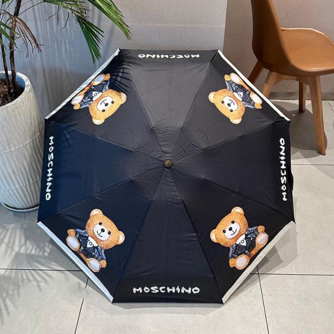 Moschino Dressed Teddy Bear  Folding Umbrella Black