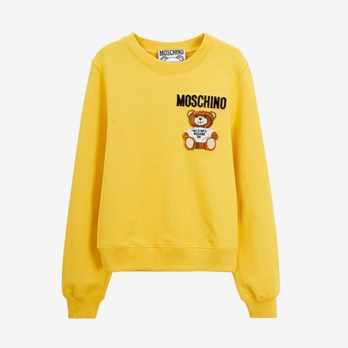 Moschino Furry Teddy Bear Sweater Yellow