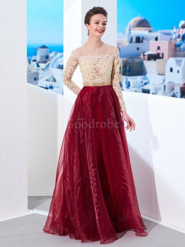 Robe de bal de princesse a-ligne decoration en fleur longueur au niveau 