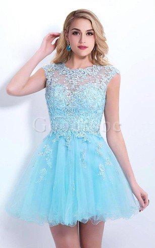 Robe fête de la rentrée décontracté distinguee avec perle en tulle appliques