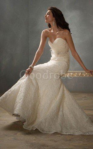 Robe de mariée naturel sans dos ceinture manche nulle avec chiffon