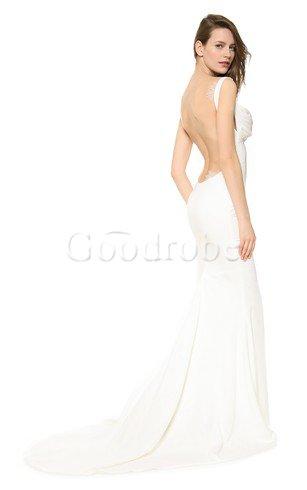 Robe de mariée facile ruché de traîne moyenne manche nulle pèlerine