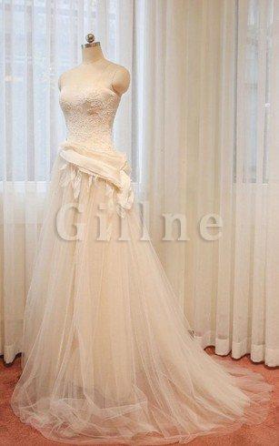 Abito da Sposa in Pizzo Conotta in Tulle con Applique in Pizzo