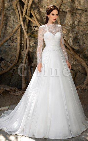 Abito da Sposa con Bottone Conservatore Cerniera A Line Elegante