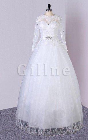 Abito da Sposa in Tulle con Paillette Conservatore A Line in Paillette