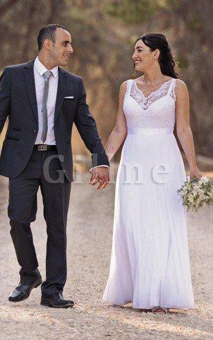 Abito da Sposa Sexy A Terra con Applique Tubino Oversize