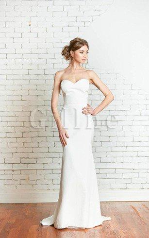 Abito da Sposa in Raso Cerniera Cuore Sirena Elegante