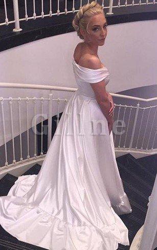 Abito da Sposa in Raso Cuore Sensuale A Line Lungo