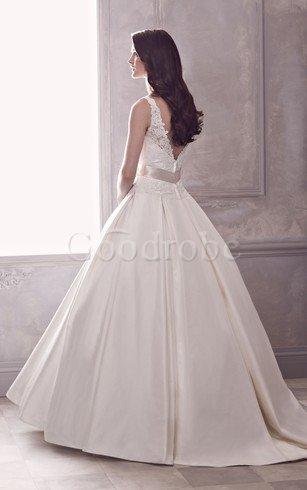 Robe de mariée intemporel majestueux sexy avec sans manches de traîne courte