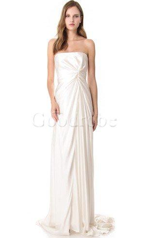 Robe de mariée facile en satin de traîne courte fermeutre eclair de bustier