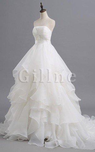 Abito da Sposa Conotta Ball Gown Mini con Festone in Organza