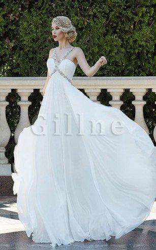 Abito da Sposa A Line Lungo Sexy Formale E Informale Anello