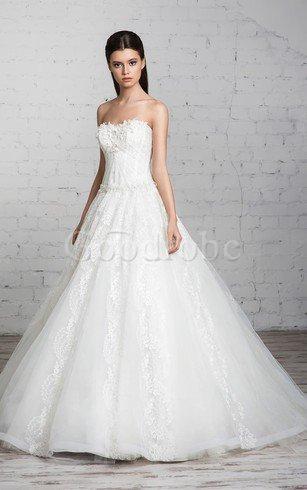 Robe de mariée longue jusqu'au sol decoration en fleur ligne a textile en tulle