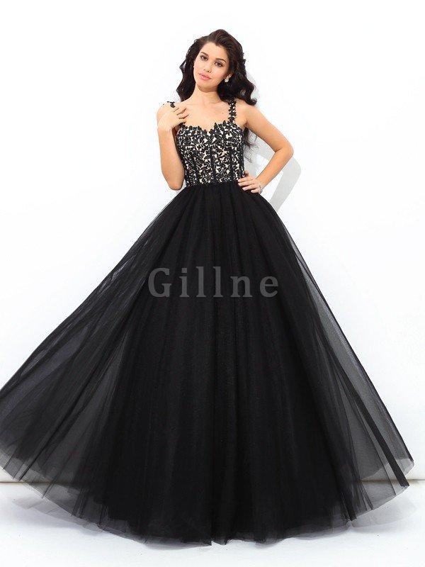 Abito Quinceanera Naturale Lungo Senza Maniche A Terra Ball Gown