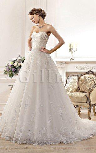 Abito da Sposa Allacciato in Pizzo Naturale Senza Maniche con Criss cross