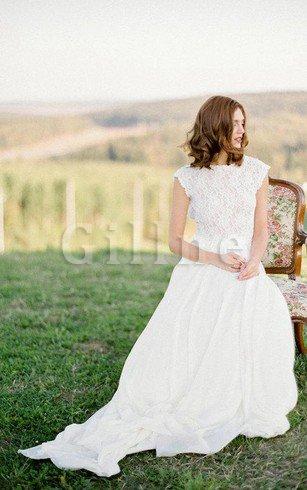 Abito da Sposa Vintage Tubino Buco Della Serratura Schiena Spazzola Treno in Pizzo