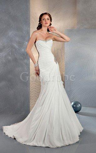 Robe de mariée impressioé de fourreau avec perle avec chiffon de sirène