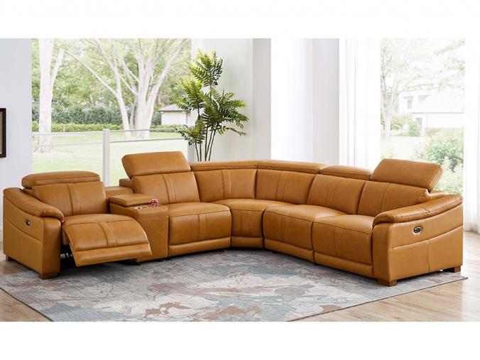 This 5-seater Leather L-Shape Sectional is perfect for spacious living rooms, offering vintage charm. The top-grain leather match upholstery gives it a luxurious, textured look, while the power recline feature and adjustable headrests ensure ultimate relaxation. 
View more: https://www.covecrafter.com/product/5-seater-leather-l-shape-sectional-couches-with-power-corner-sofa-and-cup-holder