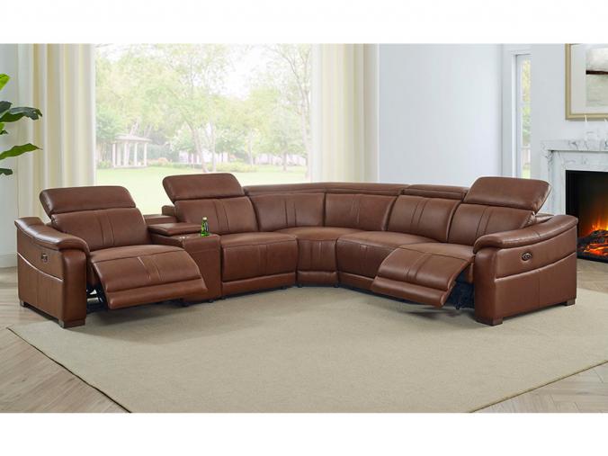 This 5-seater brown leather power reclining sectional is designed for comfort and convenience. It features power reclining seats and adjustable headrests, ensuring a relaxed experience for everyone. The durable brown leather upholstery offers a rich, textured look, while the foam-filled cushions and coil springs provide lasting support. With a built-in storage console for your essentials and cup holders for drinks, it’s the perfect spot to unwind. The removable back cushions add an extra touch of practicality for easy maintenance.
View more:
https://www.covecrafter.com/product/5-seater-brown-leather-power-reclining-sectional-sofas-with-cup-holder-for-living-room