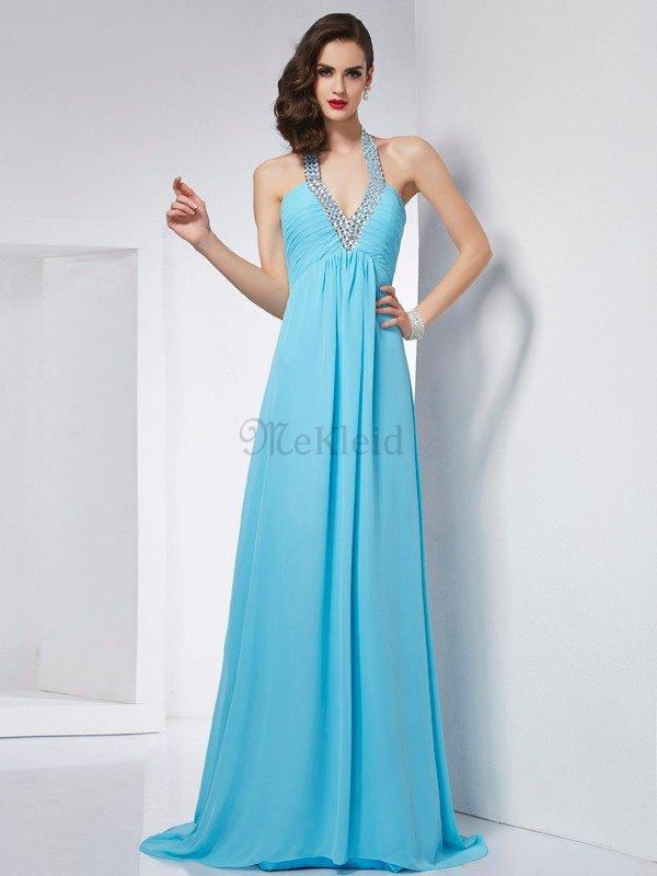 Empire Taille Sweep train A Linie Anständiges Ballkleid mit Reißverschluss