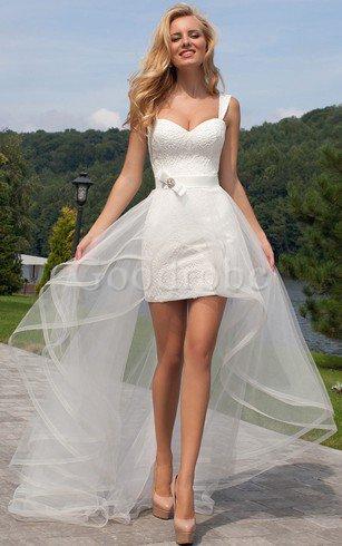 Robe de mariée nature bref col en forme de cœur ceinture avec ruban